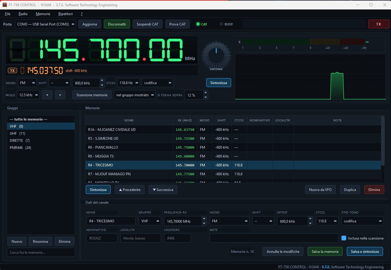 Software di controllo FT-736R